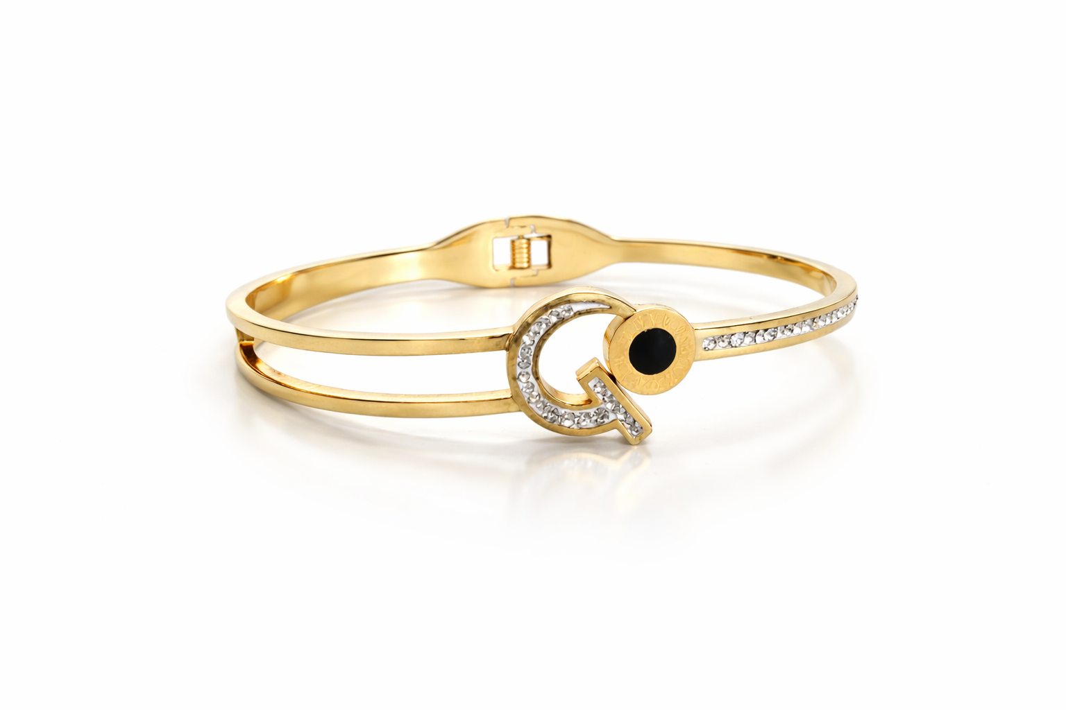 Elegant Gold-Tone Queen Bracelet